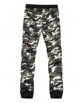 Camouflage Patchwork Straight Casual Pants