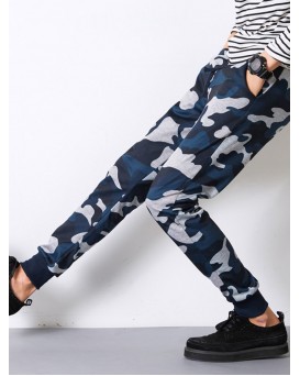 Camouflage Pocket Skinny Casual Pants