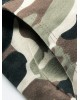 Zipper Camouflage Pocket Sleeveless Suit